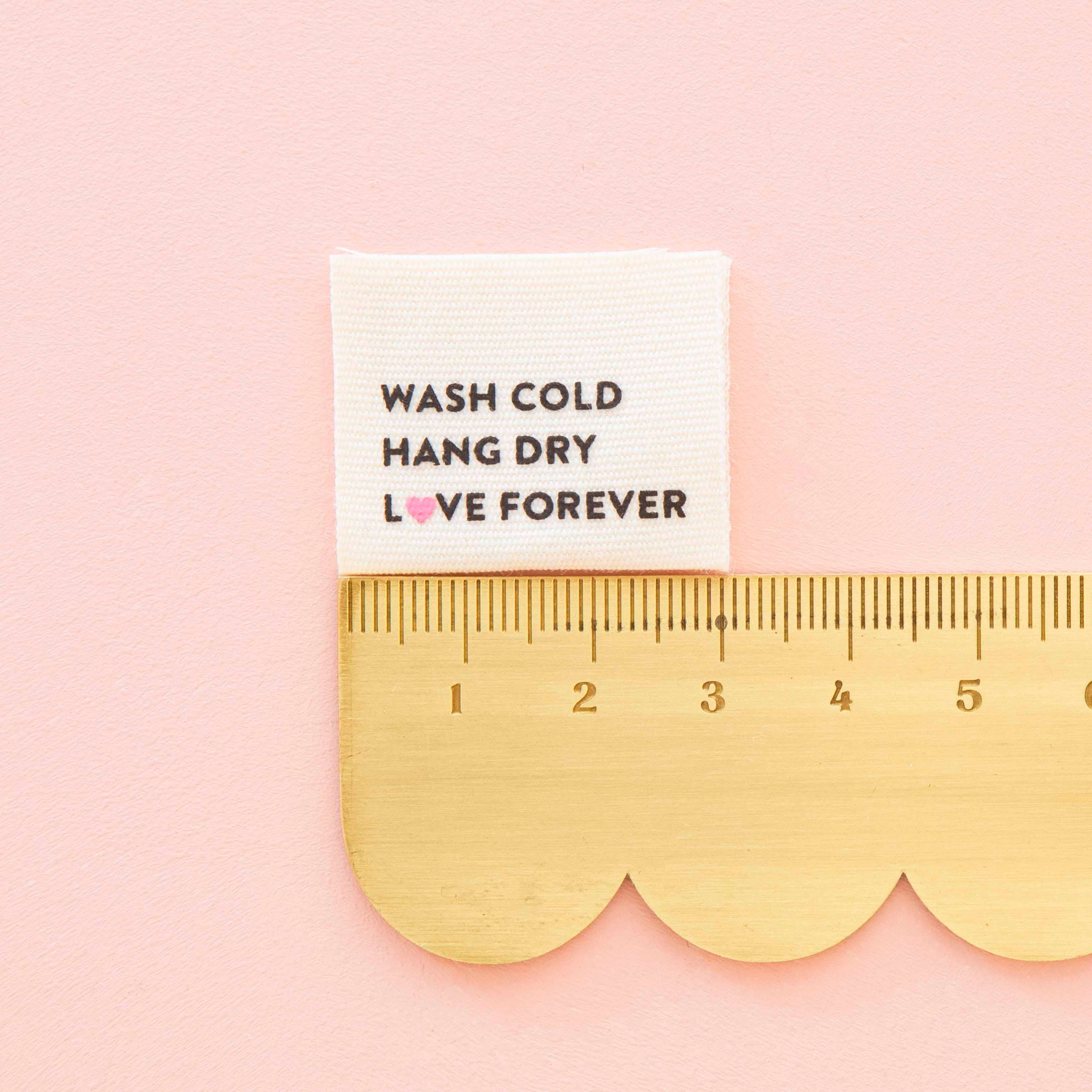 Wash Cold Hang Dry Organic Cotton Sewing Garment Labels, photo 3 of 3