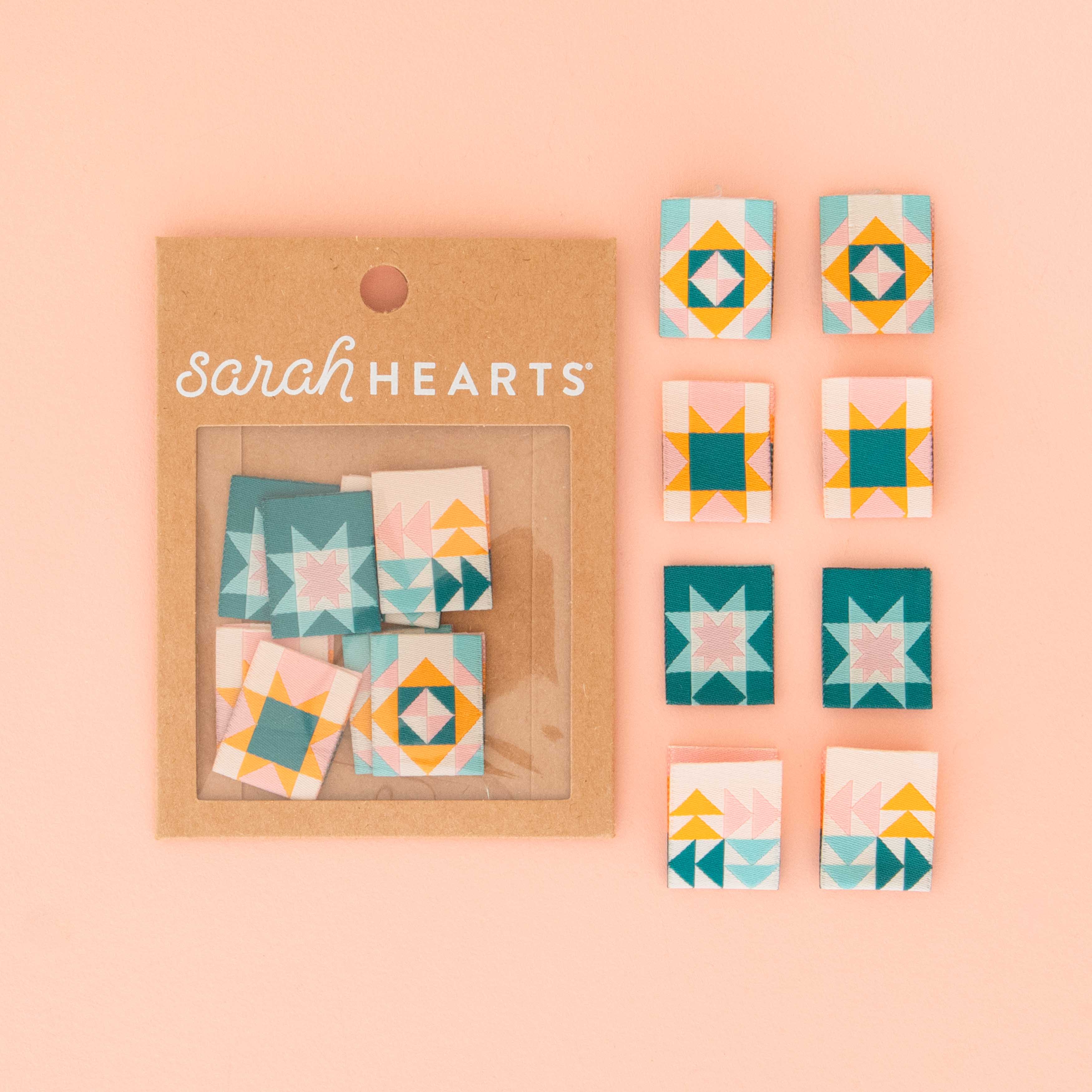 Quilt Blocks woven labels — Sarah Hearts, photo 1 of 3