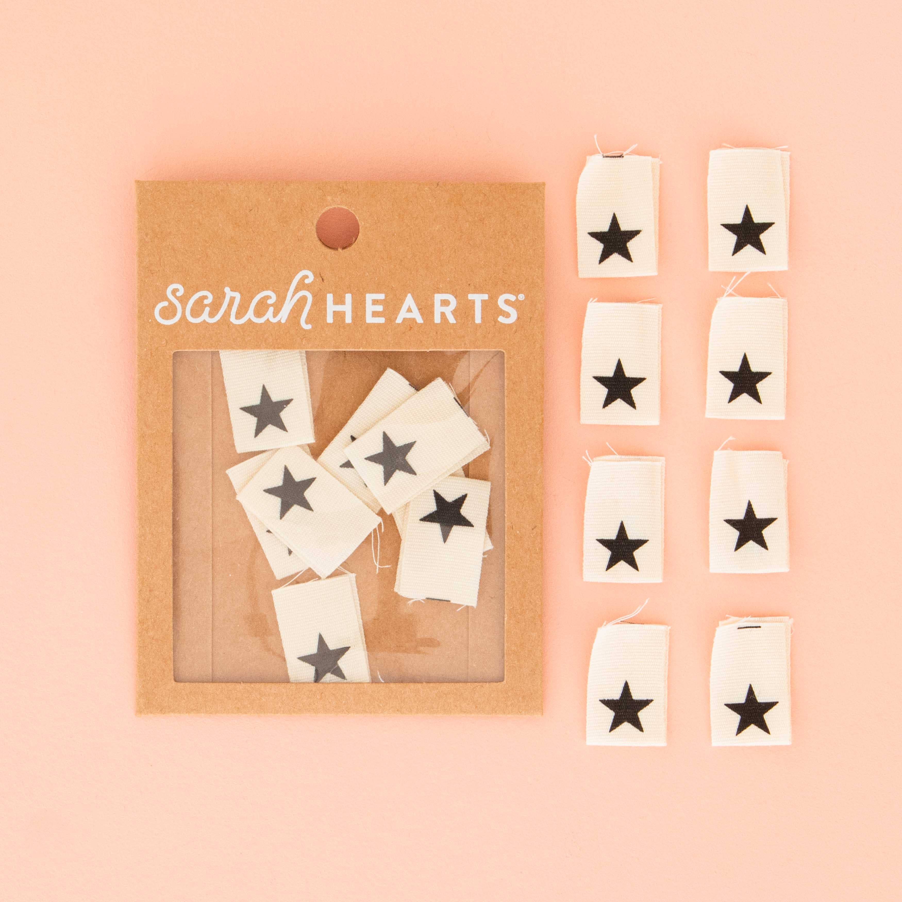 Black Stars woven labels — Sarah Hearts, photo 1 of 3
