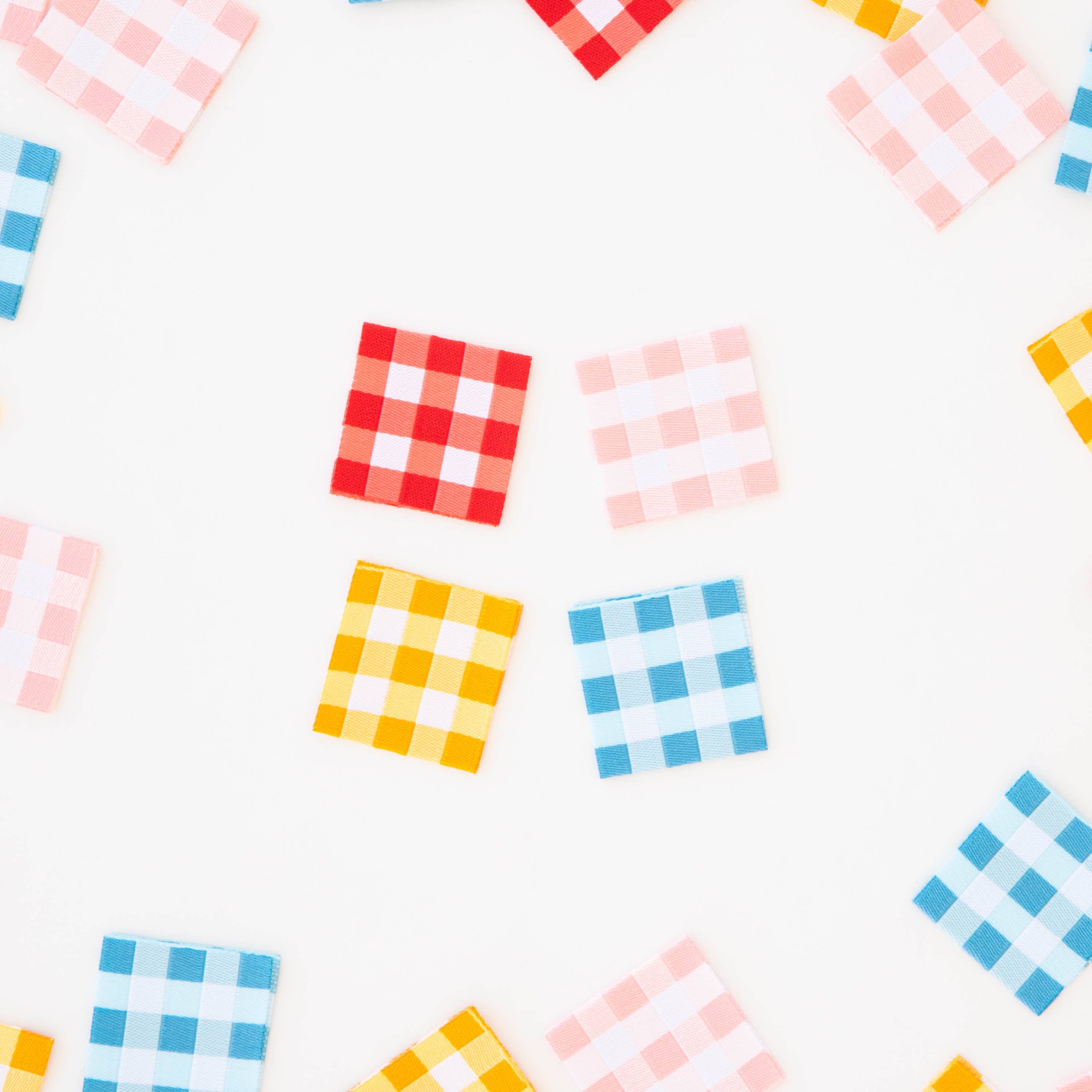 Gingham woven labels — Sarah Hearts, photo 2 of 3