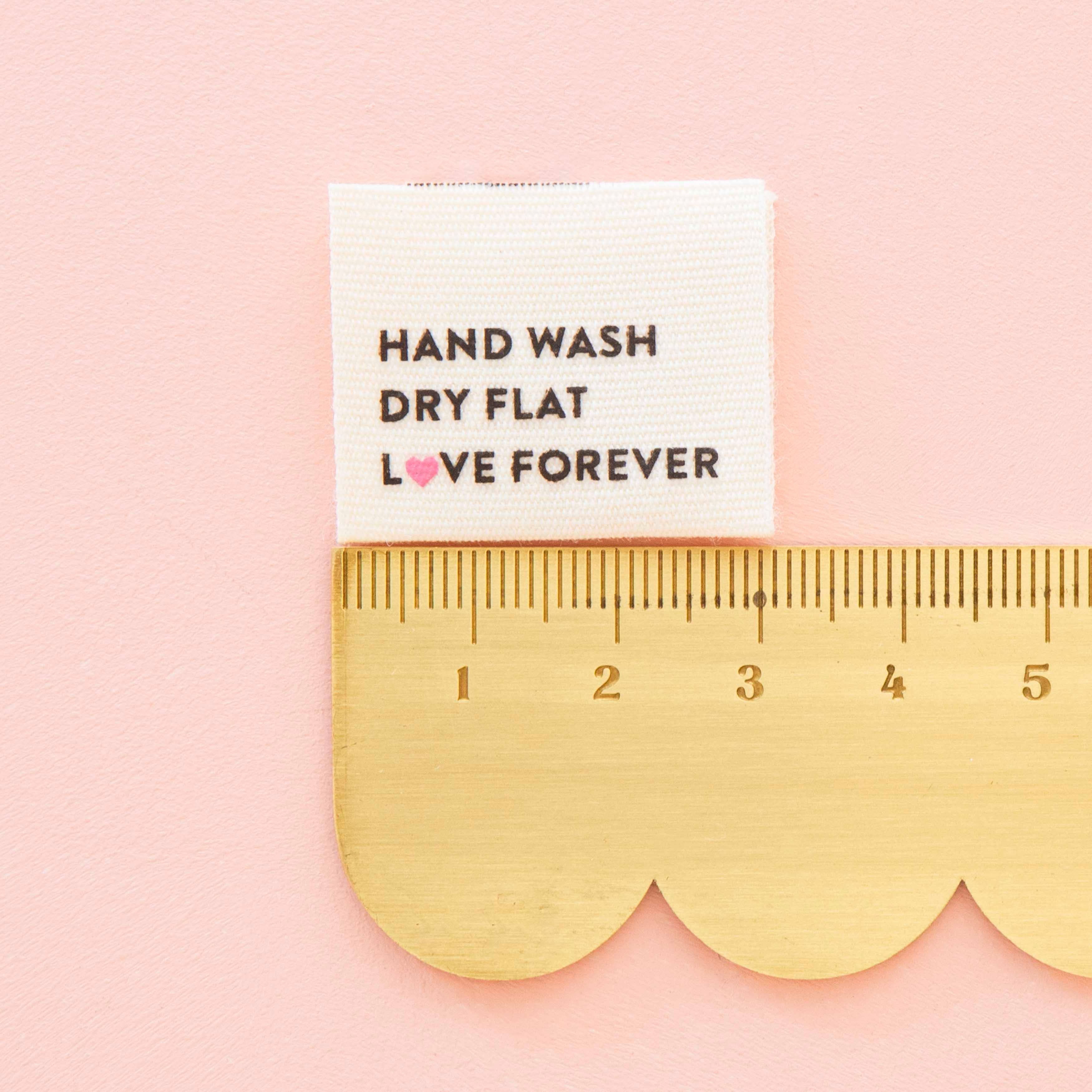 Hand Wash Dry Flat Organic Cotton Knitting and Sewing Labels, photo 3 of 3
