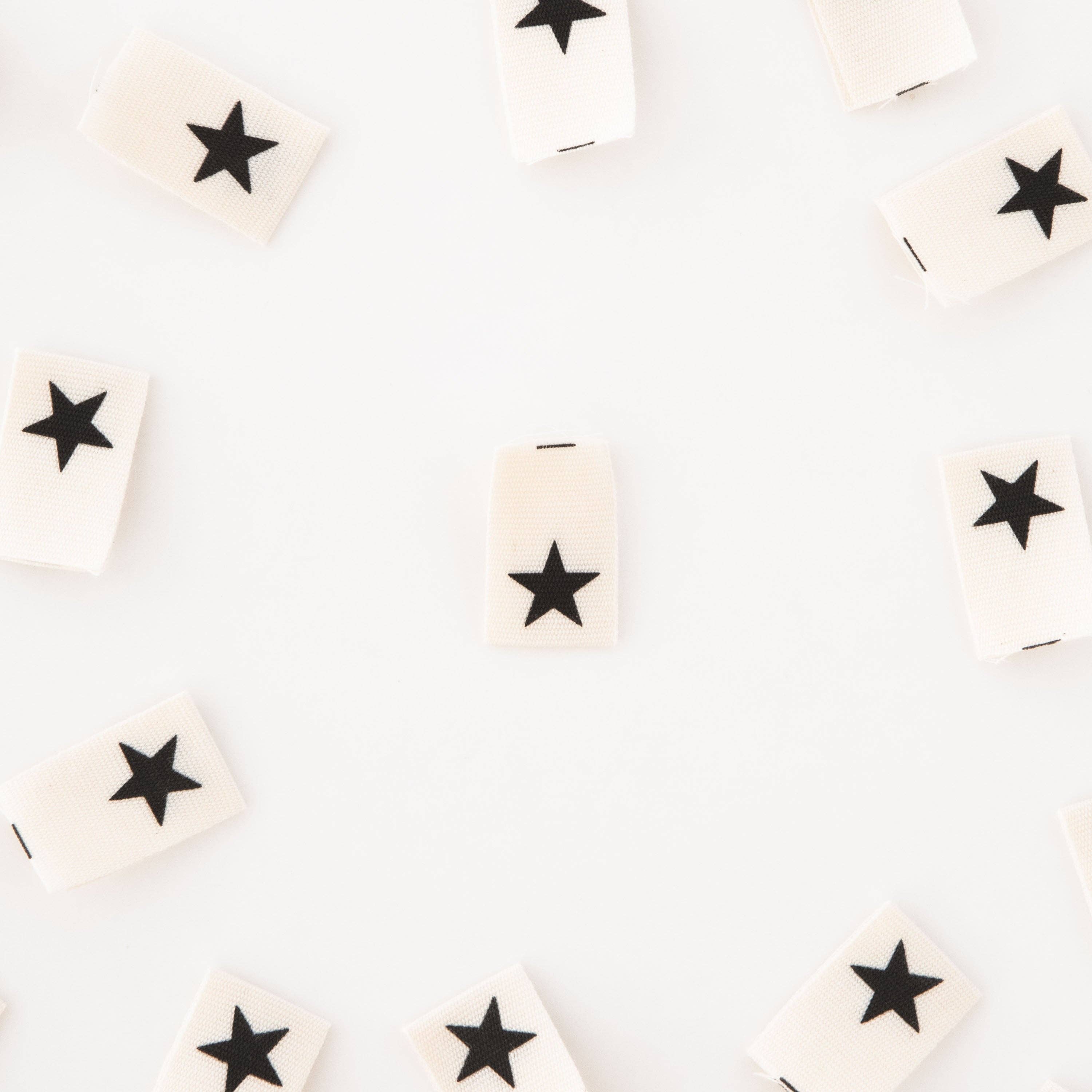 Black Stars woven labels — Sarah Hearts, photo 2 of 3