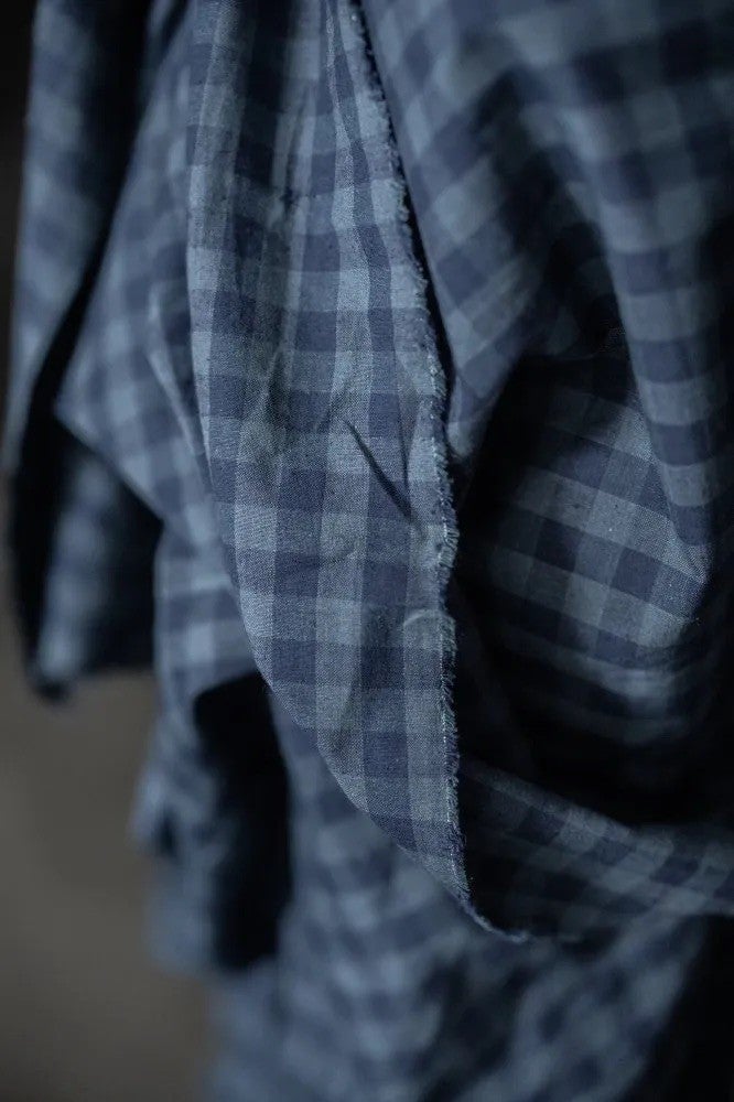 Uniform Blues Organic Cotton/Linen Gingham — Merchant and Mills, photo 3 of 3