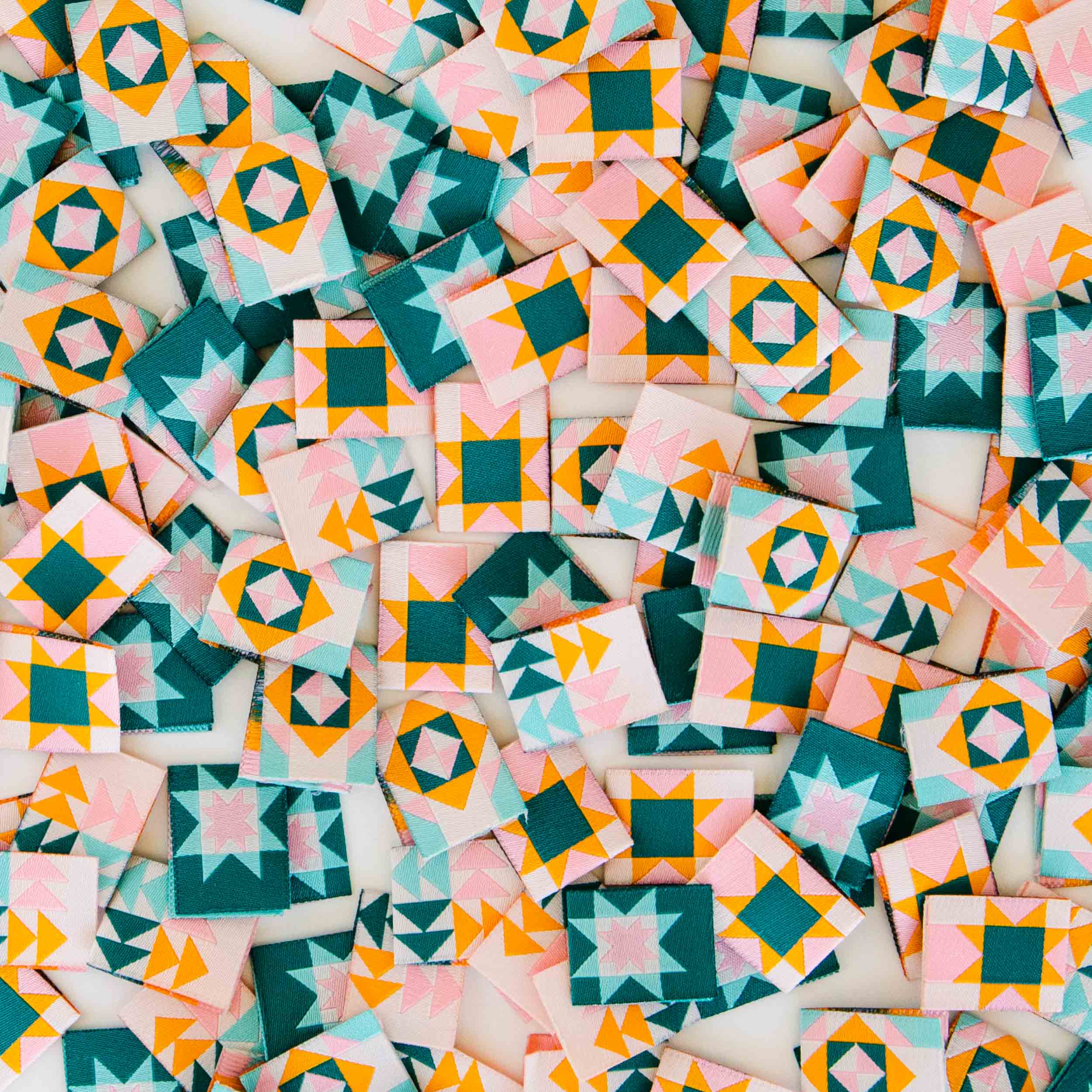 Quilt Blocks woven labels — Sarah Hearts, photo 3 of 3