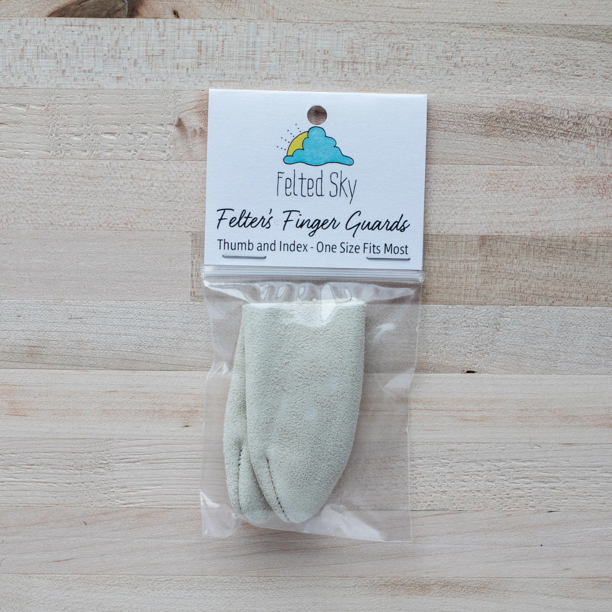 Felting Finger Guard — Felted Sky, photo 2 of 2