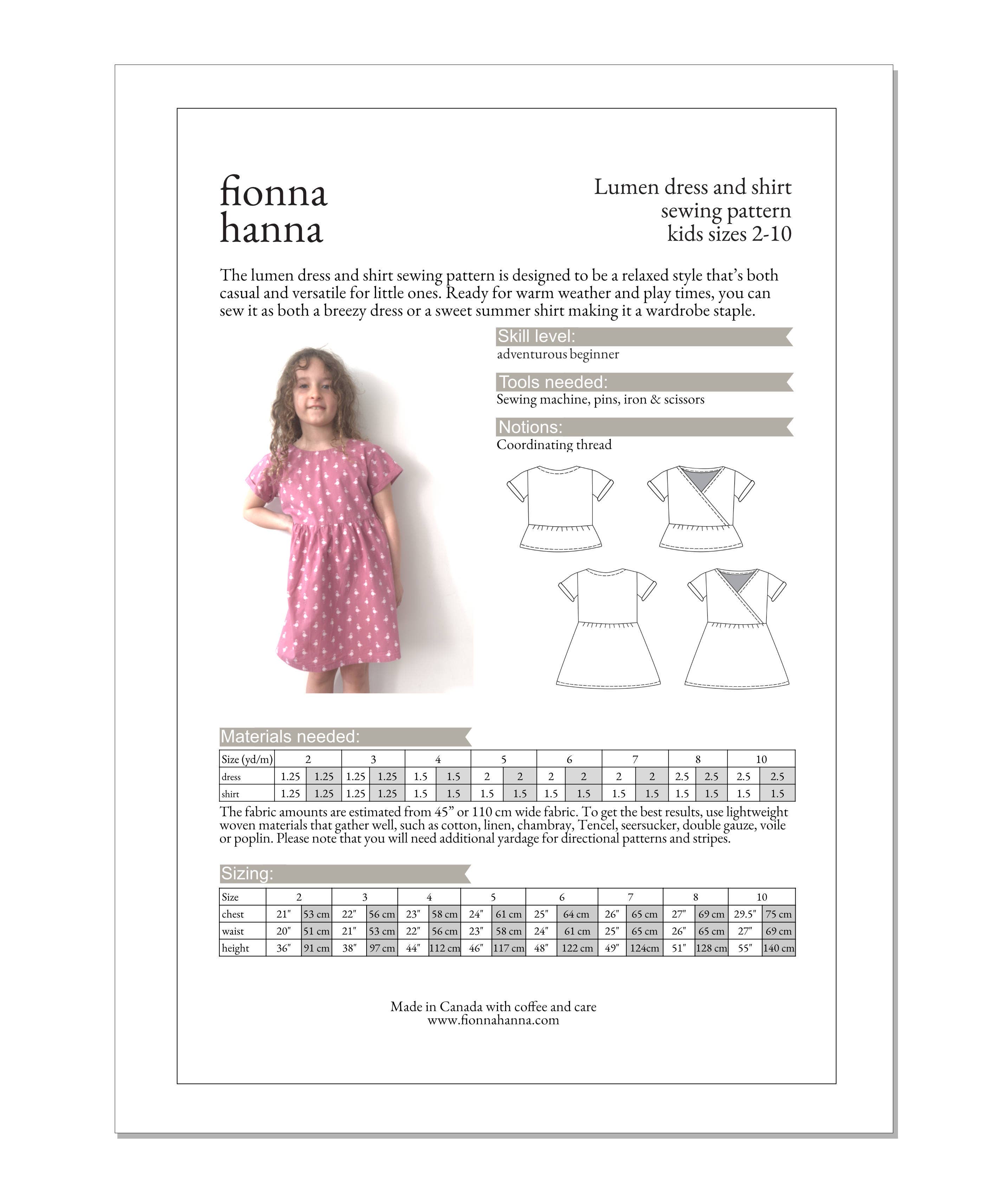 Lumen Dress and Shirt Sewing Pattern, photo 5 of 5