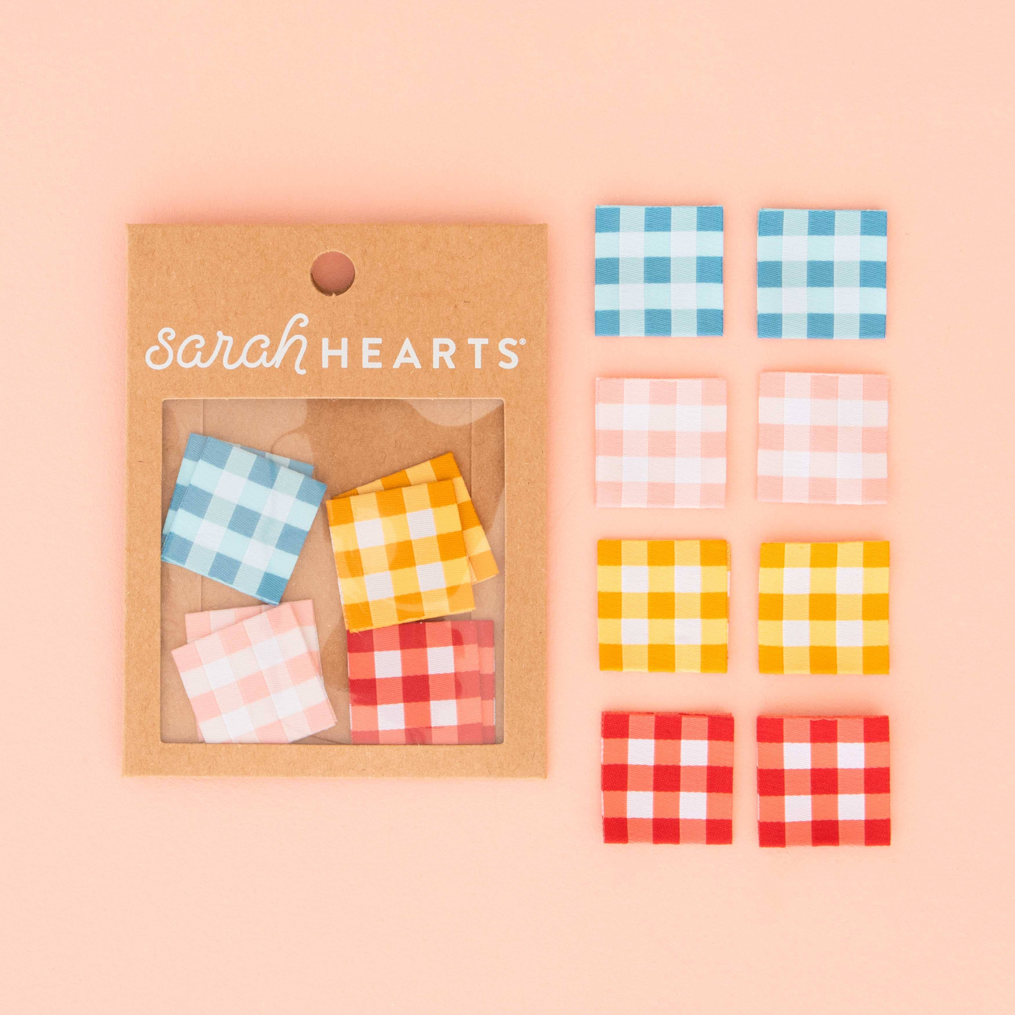 Gingham woven labels — Sarah Hearts, photo 1 of 3