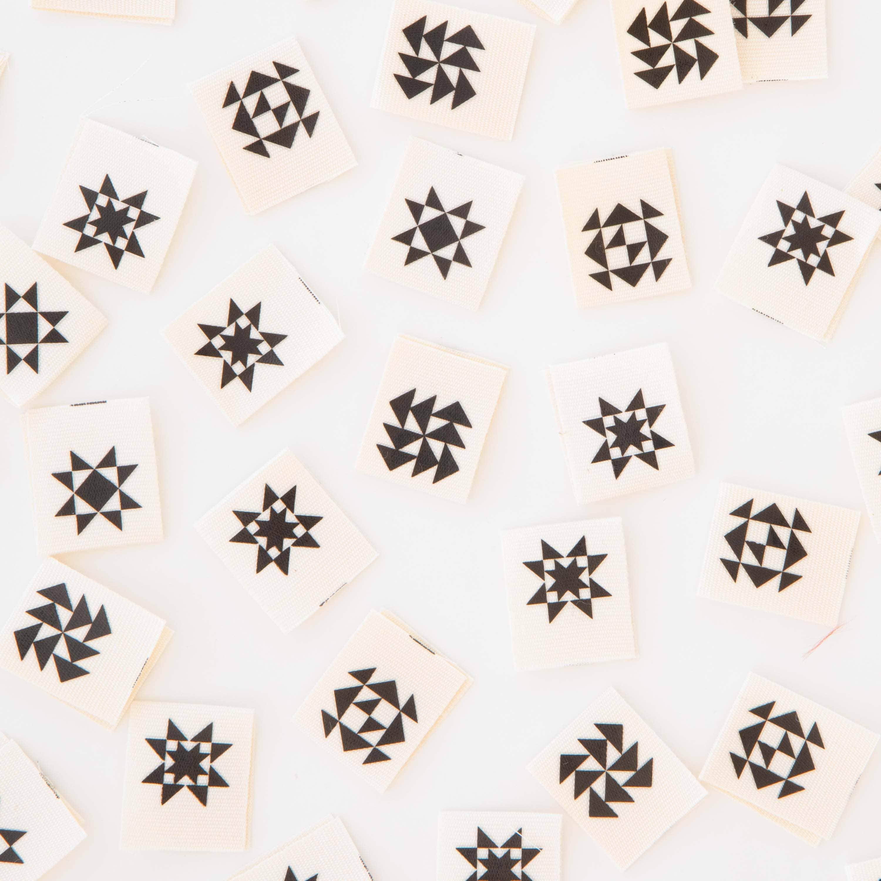 Black Quilt Block woven labels — Sarah Hearts, photo 3 of 3