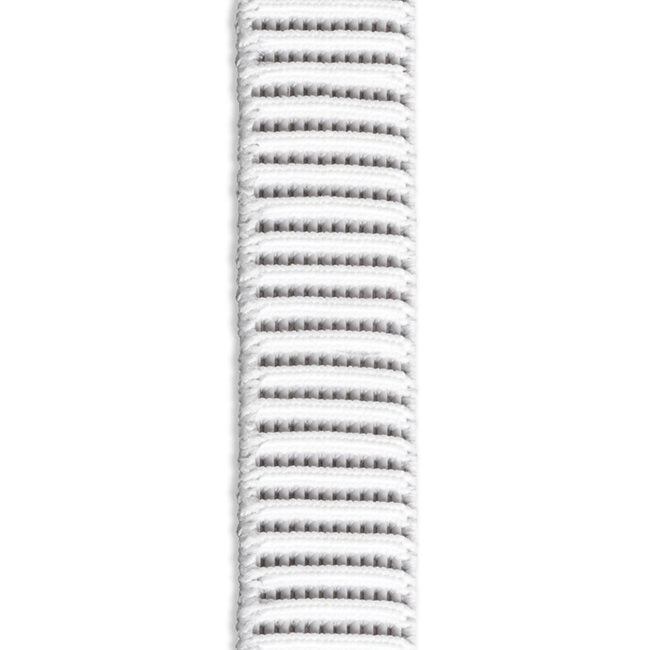 Ribbed Non-Roll Elastic - White