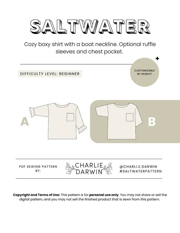 Saltwater Shirt — Charlie Darwin Textiles, photo 2 of 8