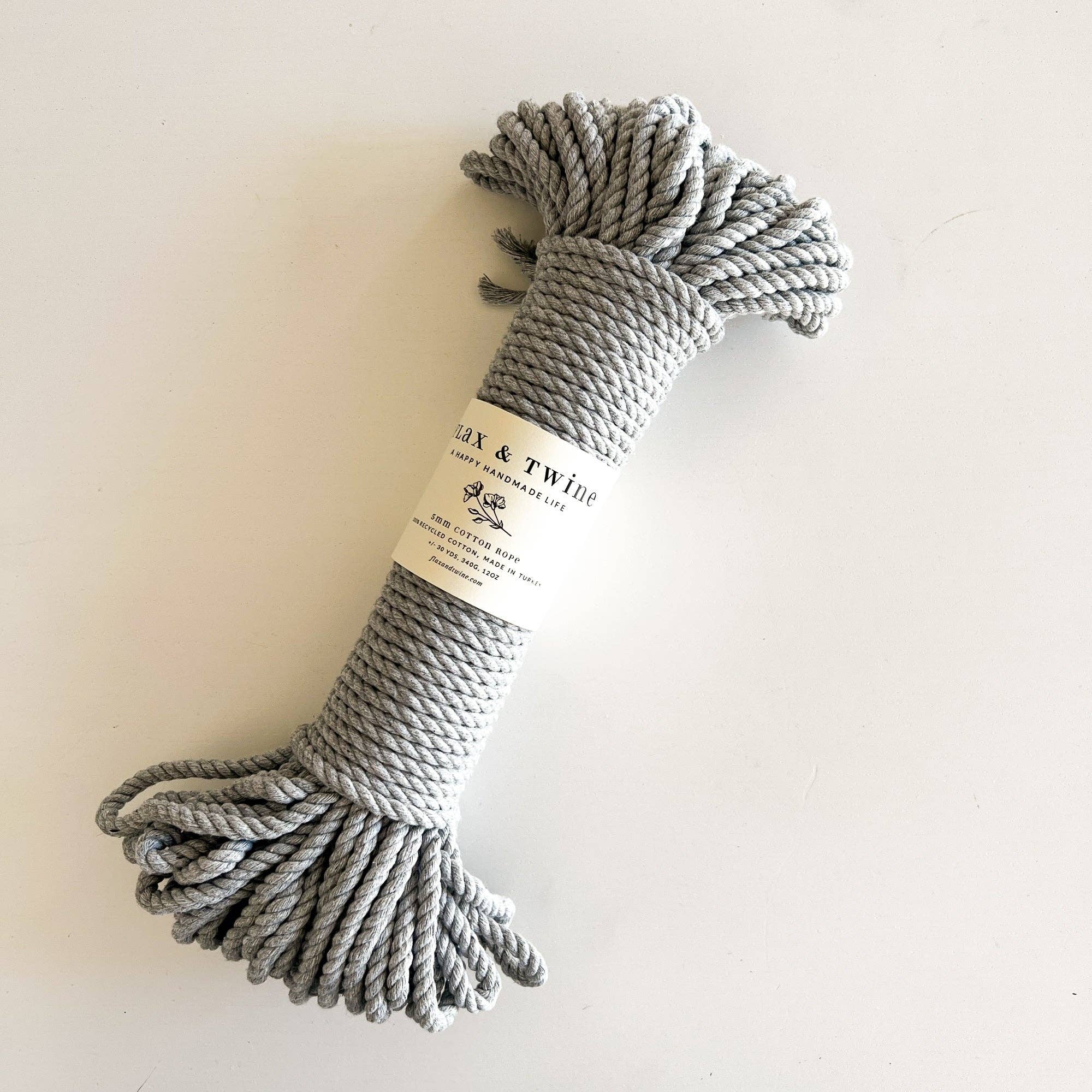 5mm Brenn Twisted Cotton Rope — Flax & Twine, photo 8 of 8