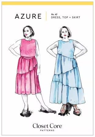 Azure Dress Top and Skirt Sewing Pattern — Closet Core Patterns, photo 1 of 8