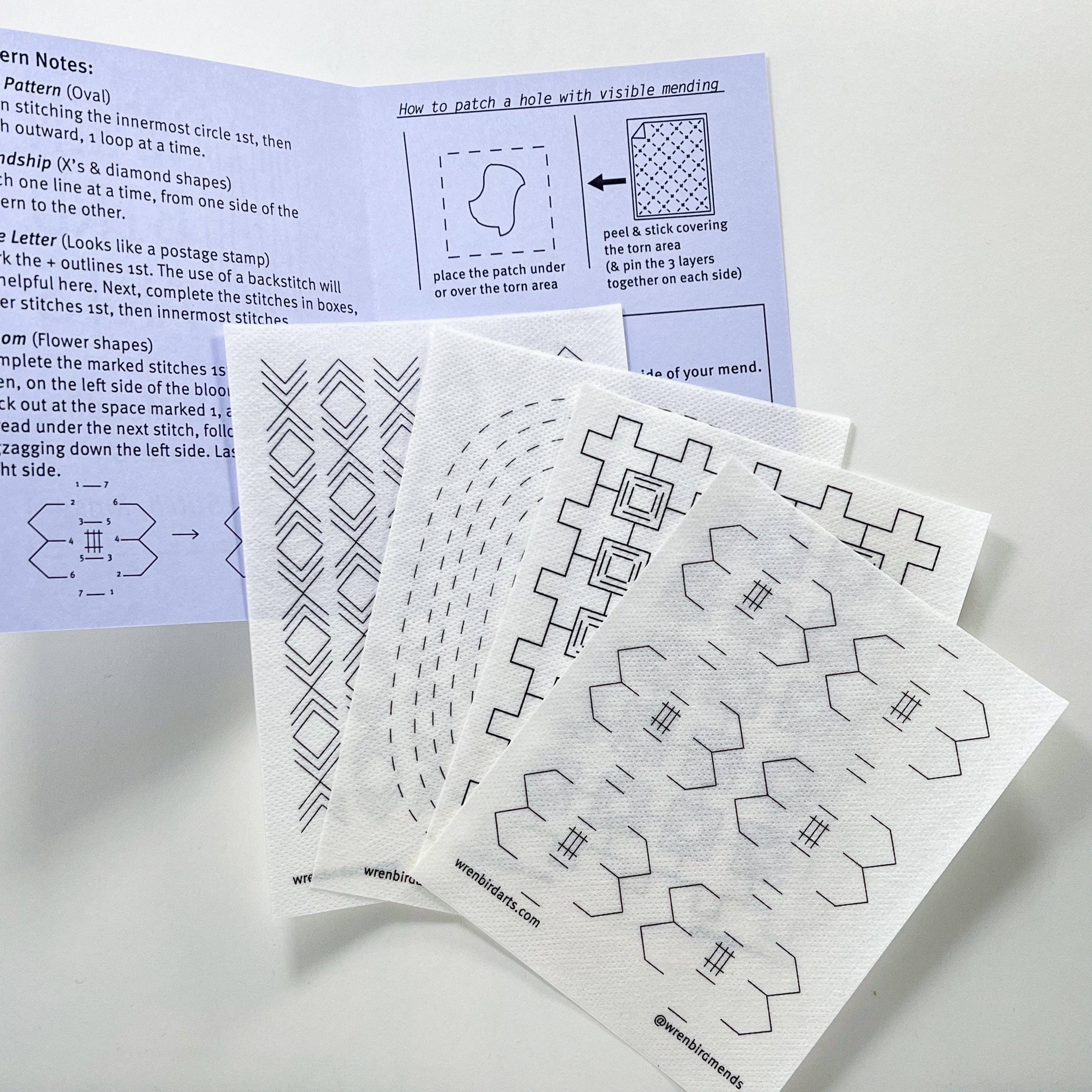 Washable Mending/Embroidery Transfers — Wren Bird Arts, photo 3 of 8
