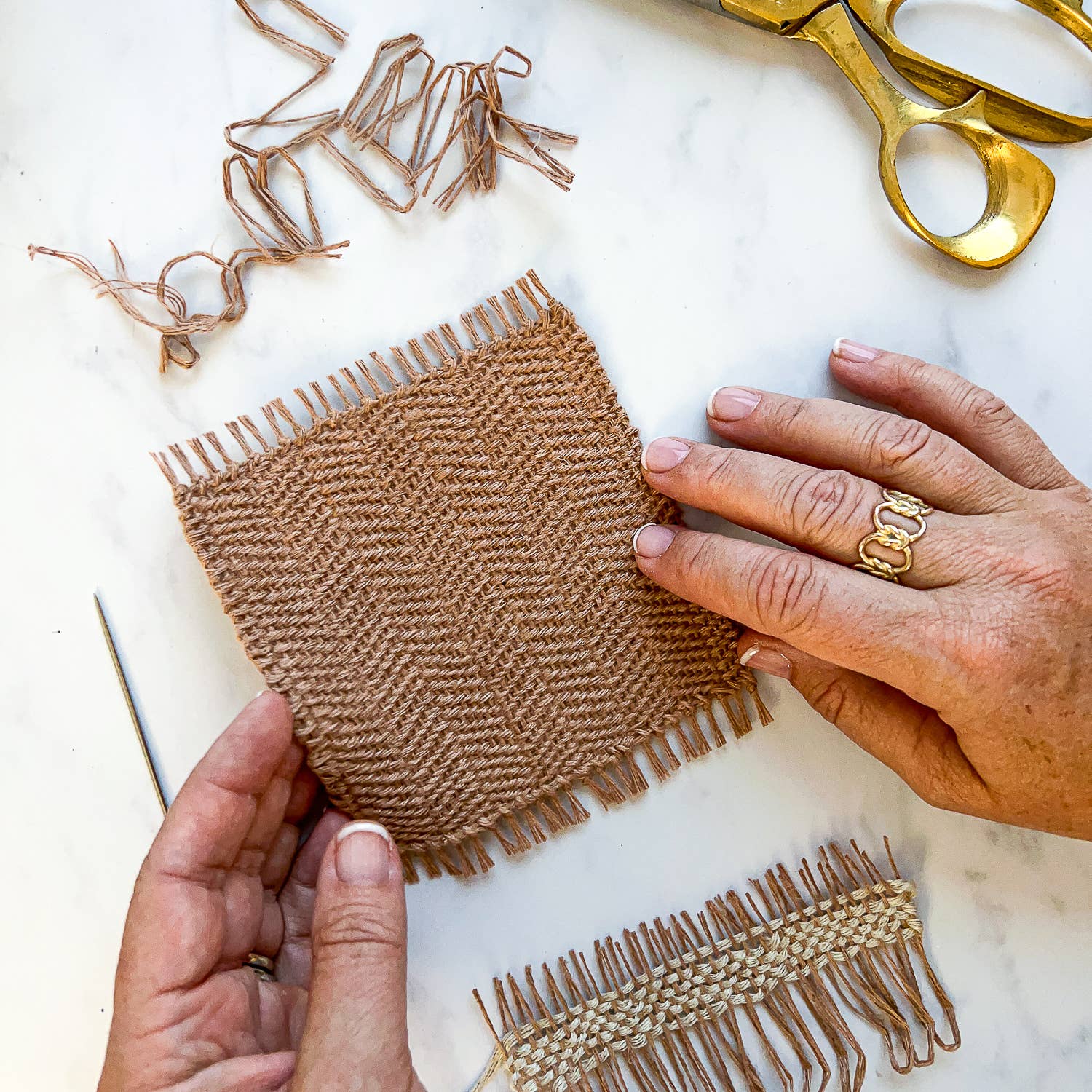 Callie Linen Coaster Kit — Flax & Twine, photo 2 of 8