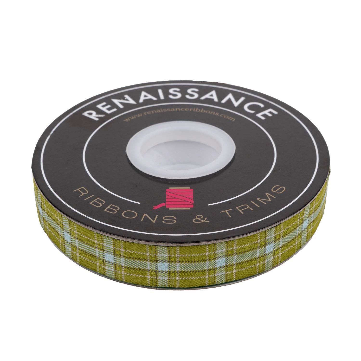 Green Plaid Ribbon — Renaissance Ribbons, photo 2 of 3