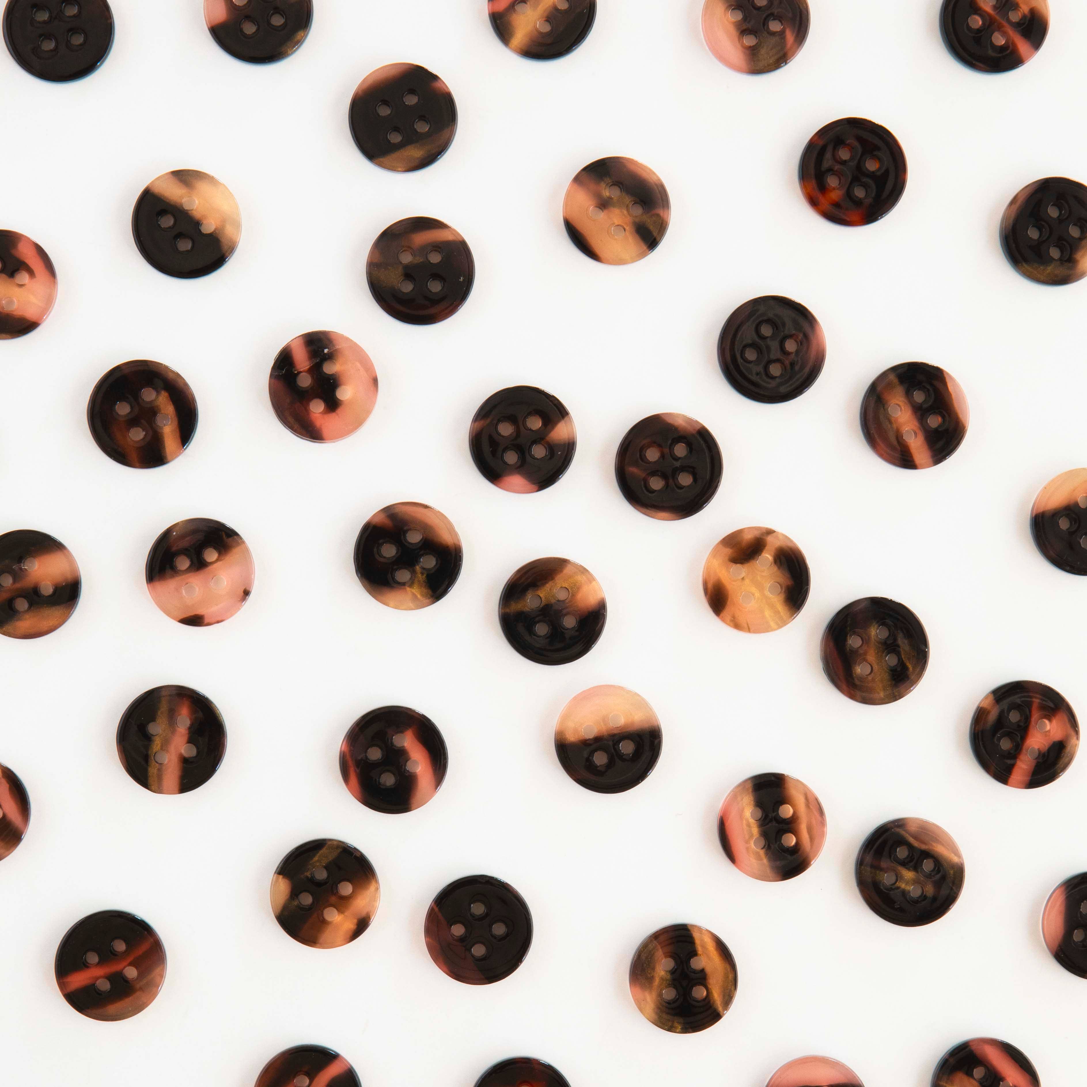Tortoise Shell Small 5/8" Buttons, photo 1 of 2
