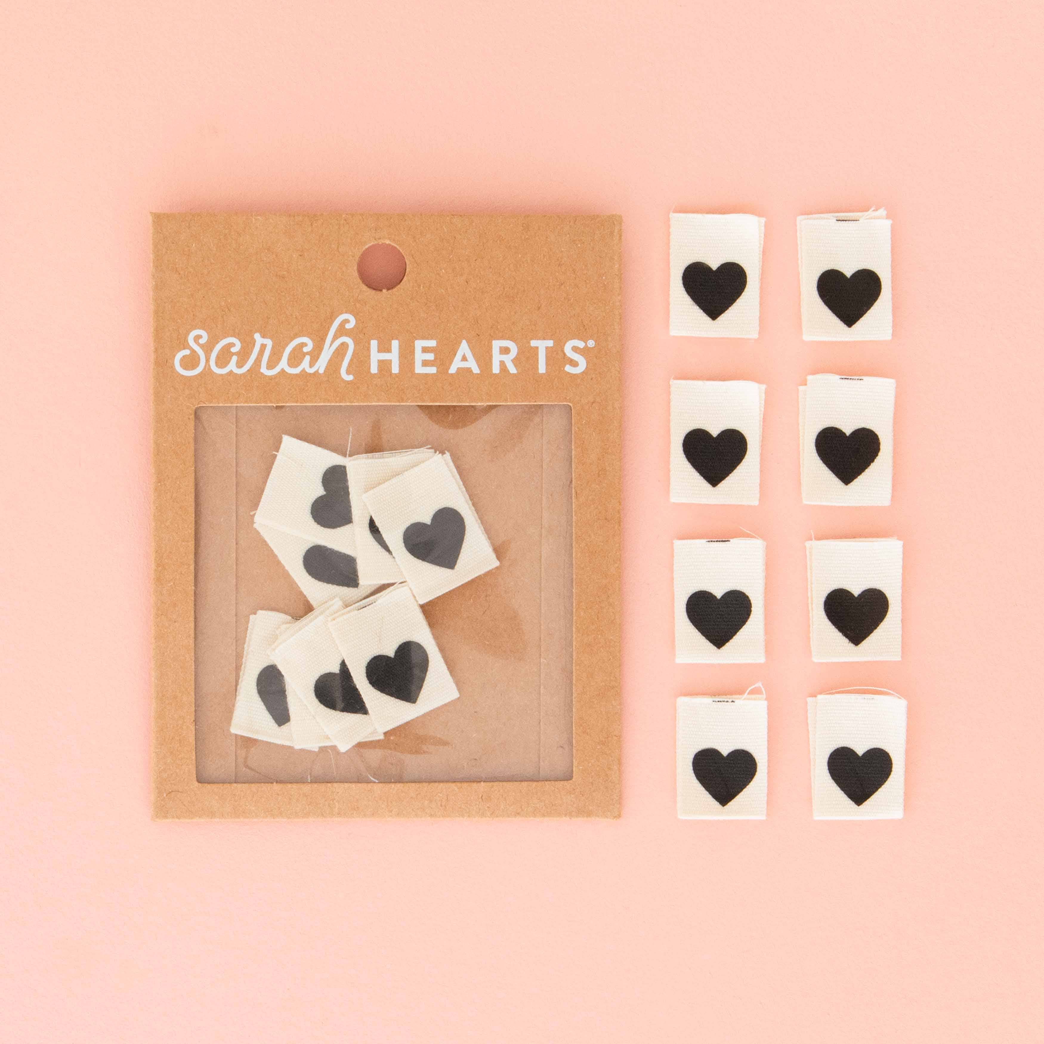 Black Hearts woven labels — Sarah Hearts, photo 1 of 3