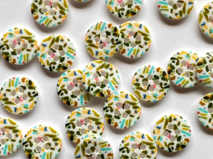 Terrazzo Buttons (12 mm), photo 2 of 2