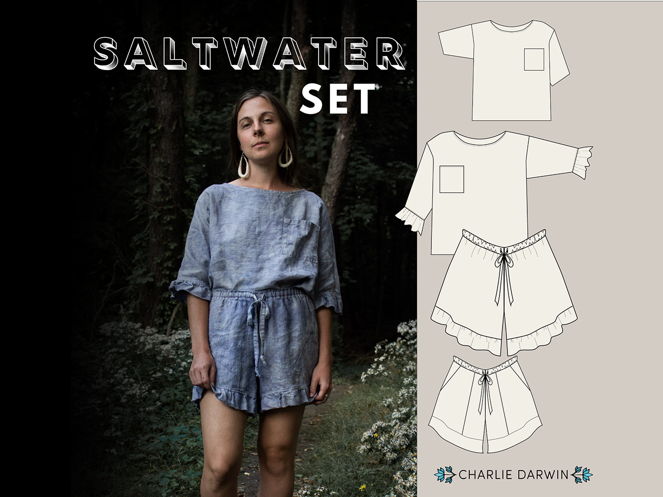 Saltwater Set — Charlie Darwin Textiles, photo 1 of 3