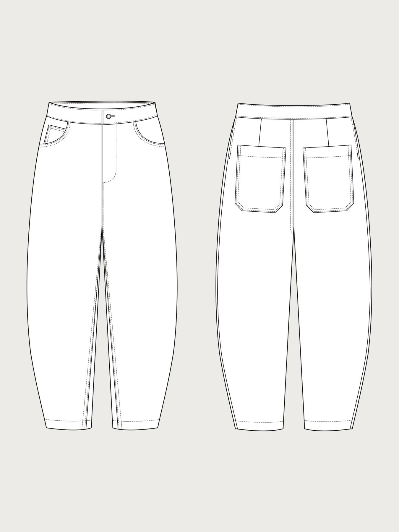 Barrel Leg Trousers — The Assembly Line, photo 6 of 6