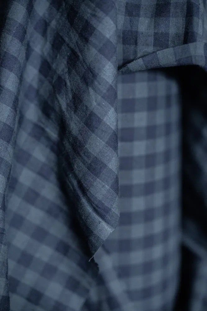 Uniform Blues Organic Cotton/Linen Gingham — Merchant and Mills, photo 2 of 3