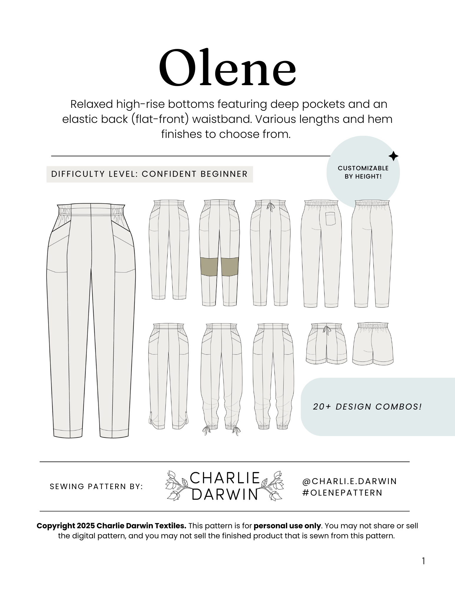Olene Pants — Charlie Darwin Textiles, photo 1 of 2