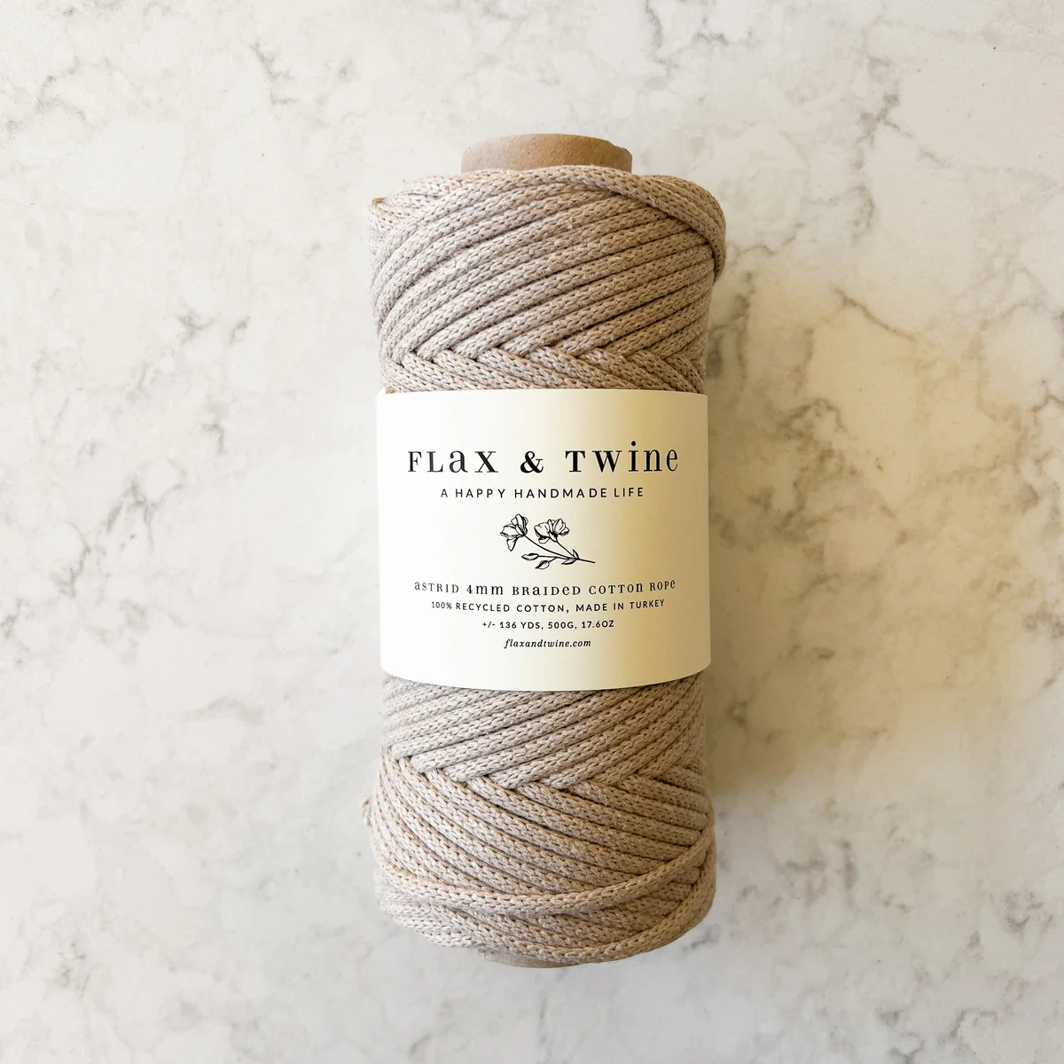 4mm Braided Cotton Rope — Flax & Twine, photo 3 of 7
