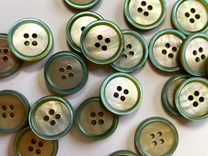 Rimmed Mother of Pearl Buttons, photo 2 of 2