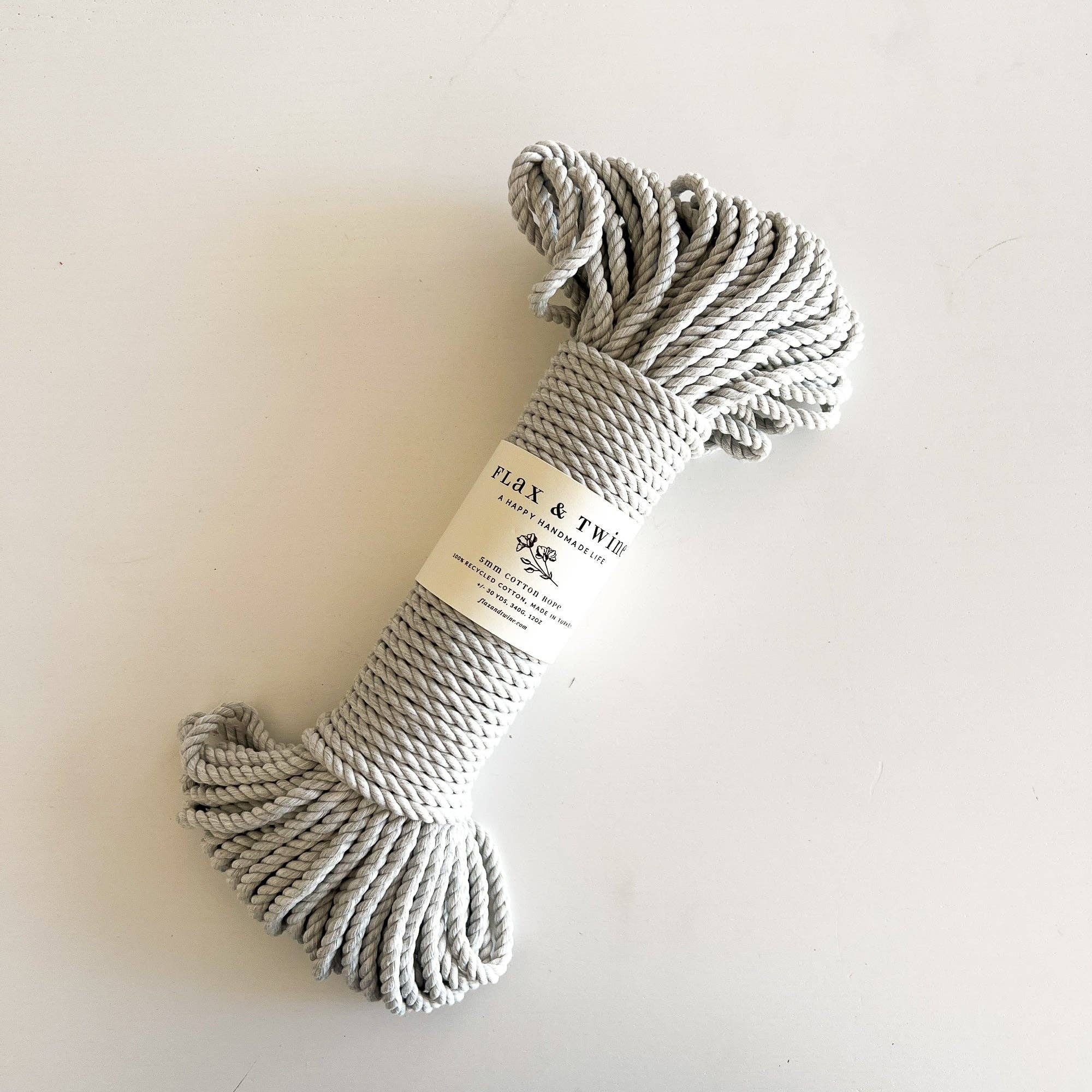 5mm Brenn Twisted Cotton Rope — Flax & Twine, photo 7 of 8