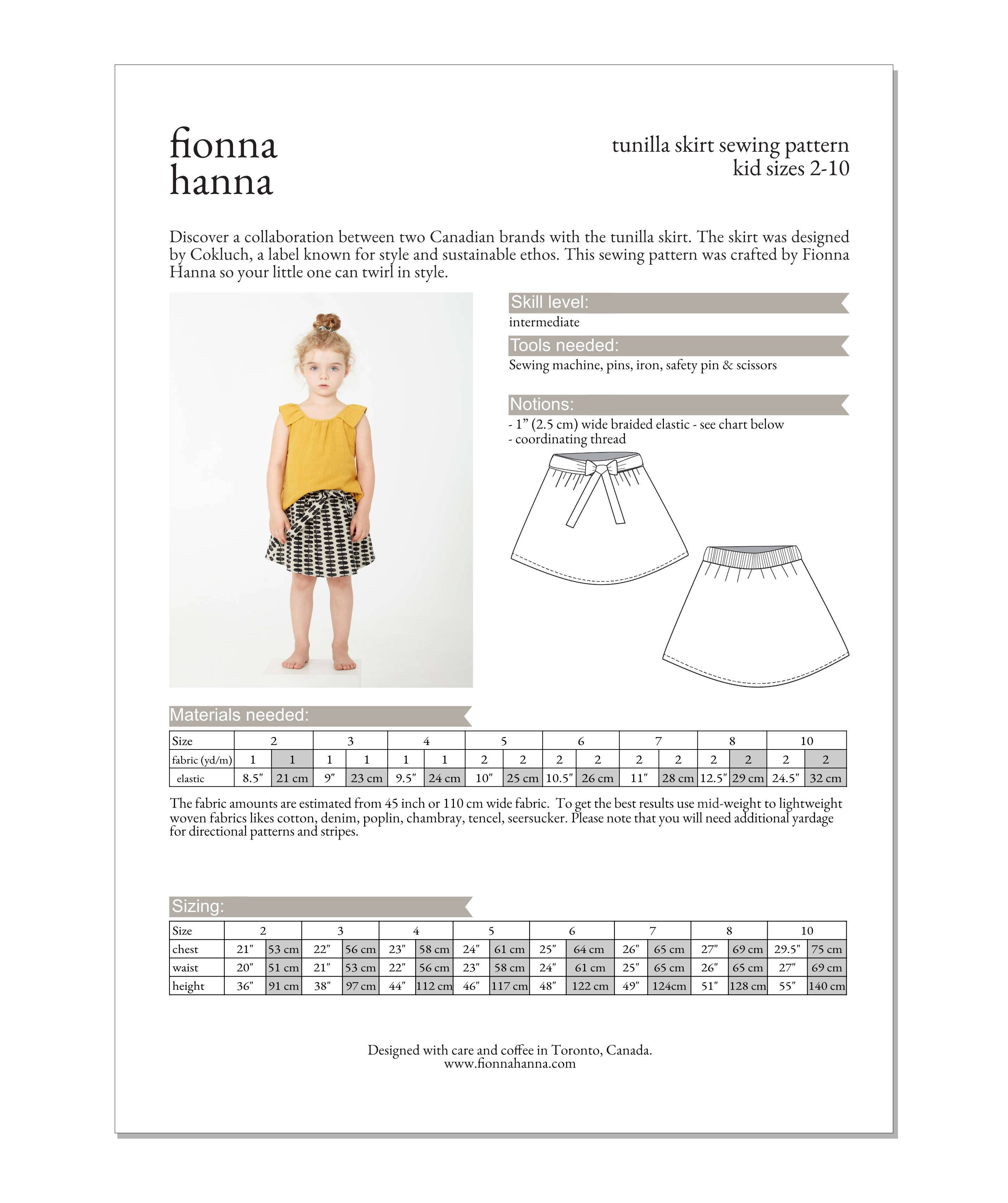 Tunilla Skirt Sewing Pattern, photo 7 of 7