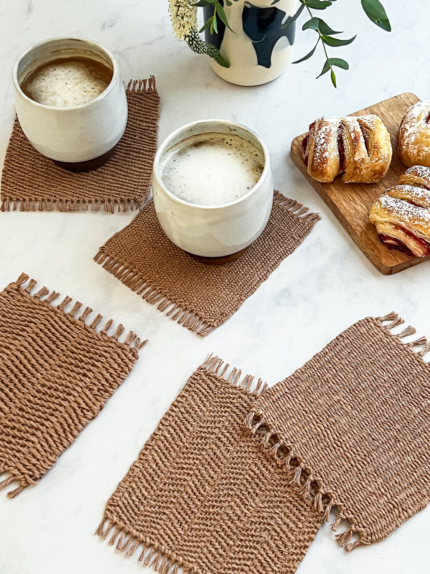 Callie Linen Coaster Kit — Flax & Twine, photo 3 of 8