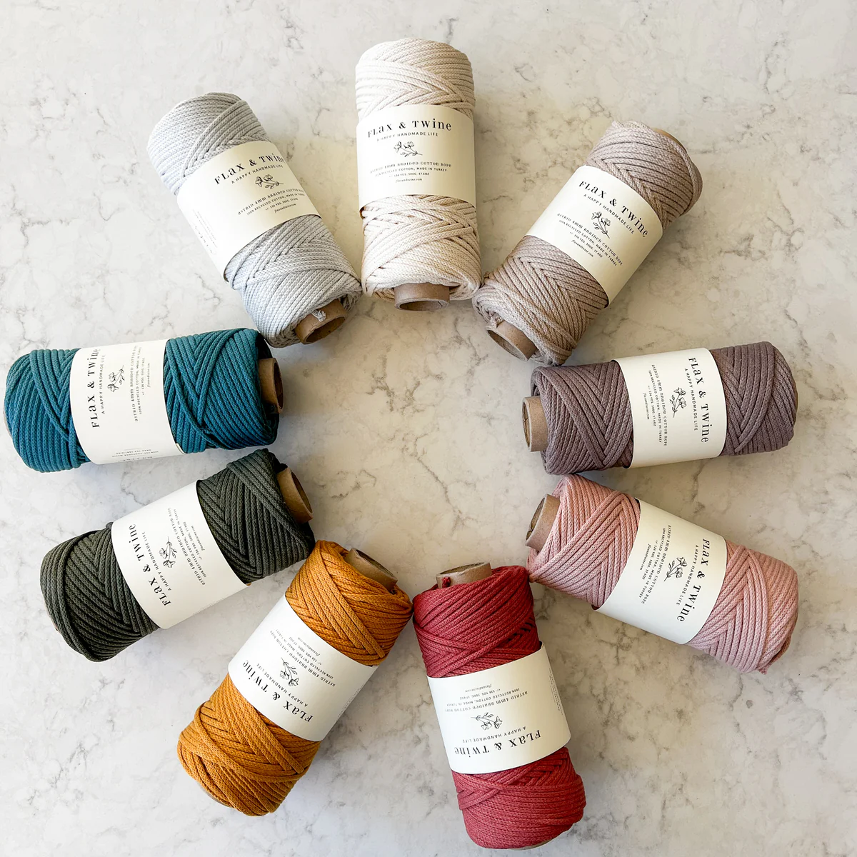 4mm Braided Cotton Rope — Flax & Twine, photo 1 of 7