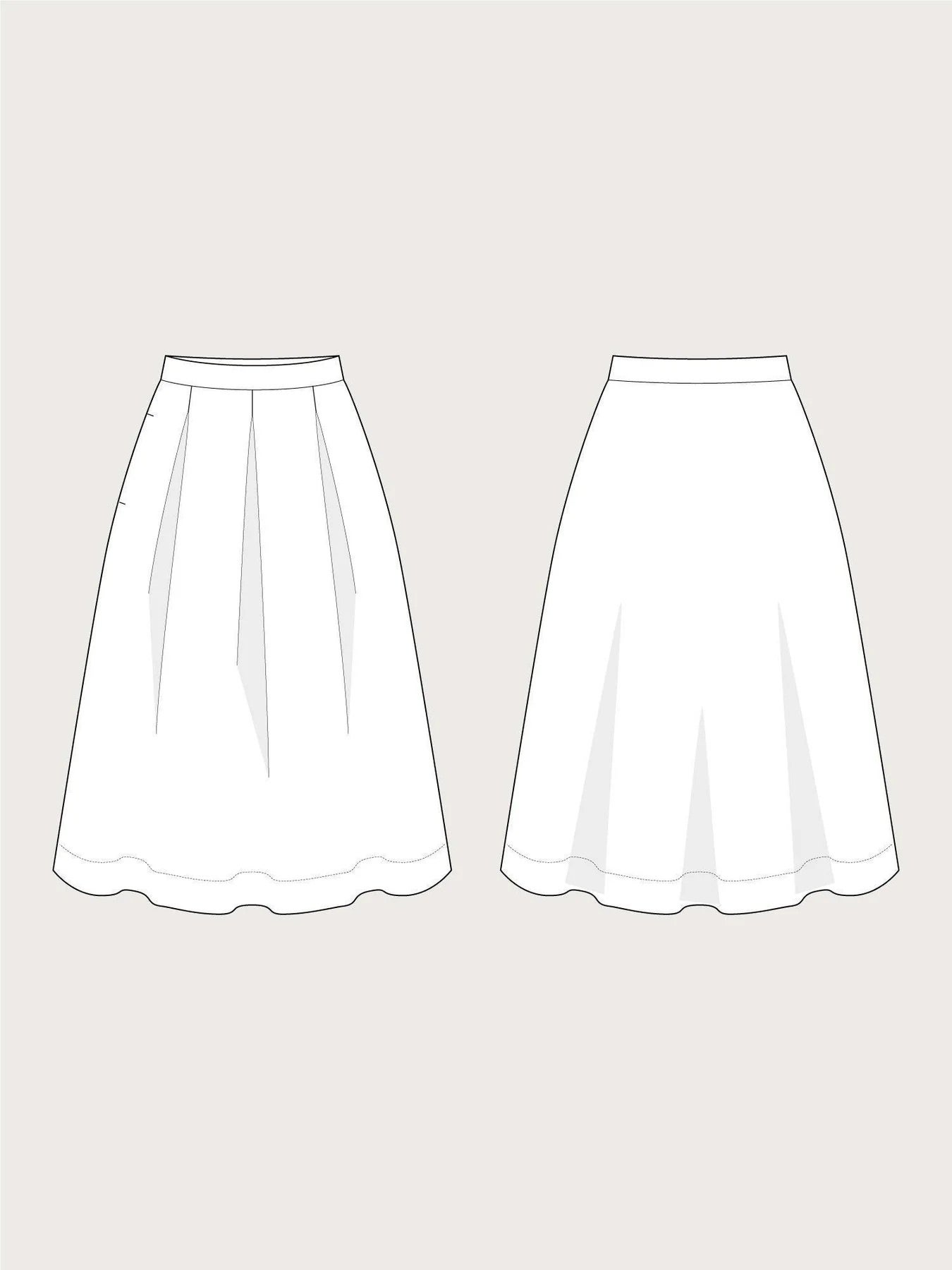 Three Pleat Skirt — The Assembly Line, photo 4 of 4