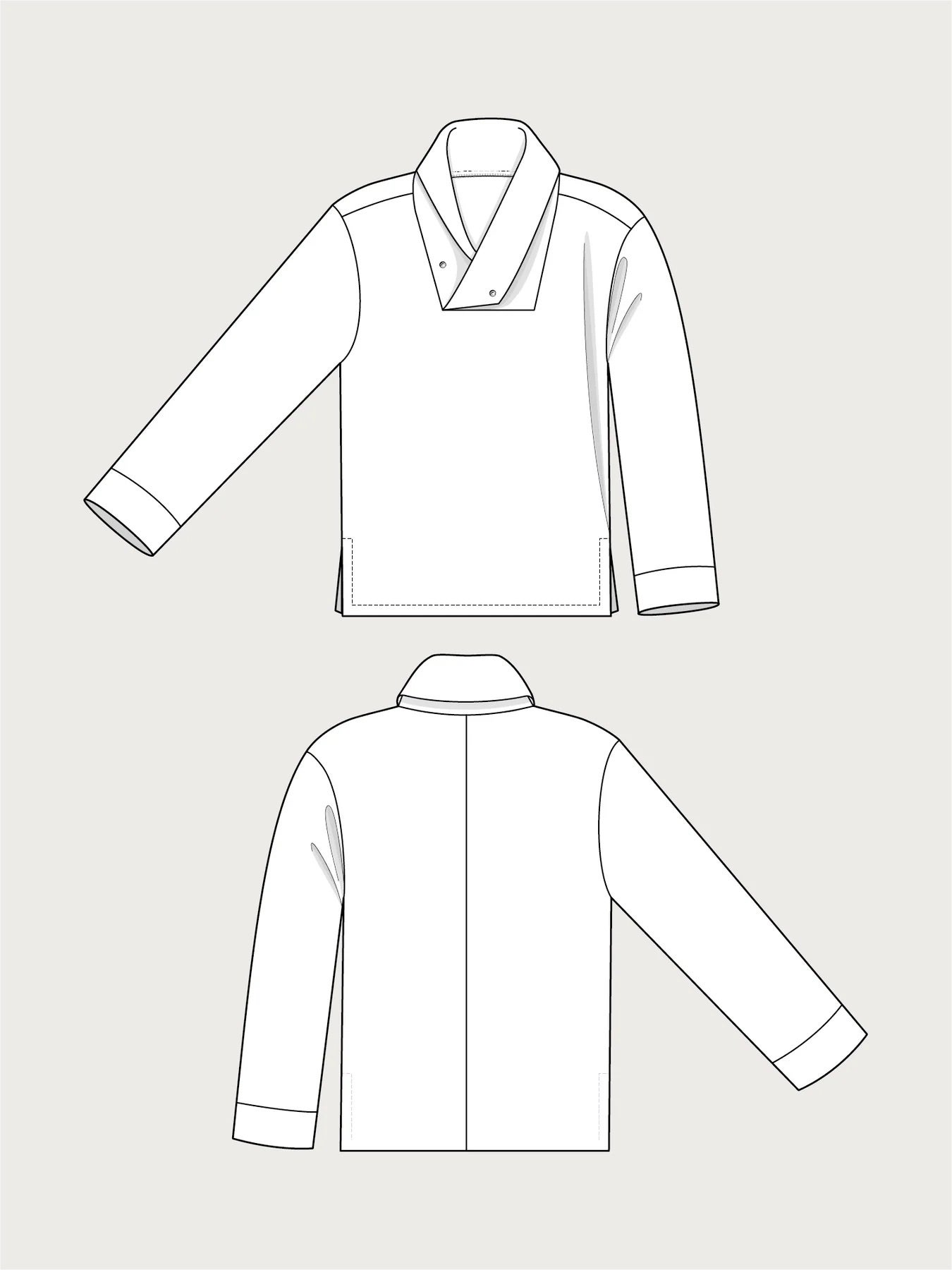 Wrap Collar Shirt — The Assembly Line, photo 6 of 6