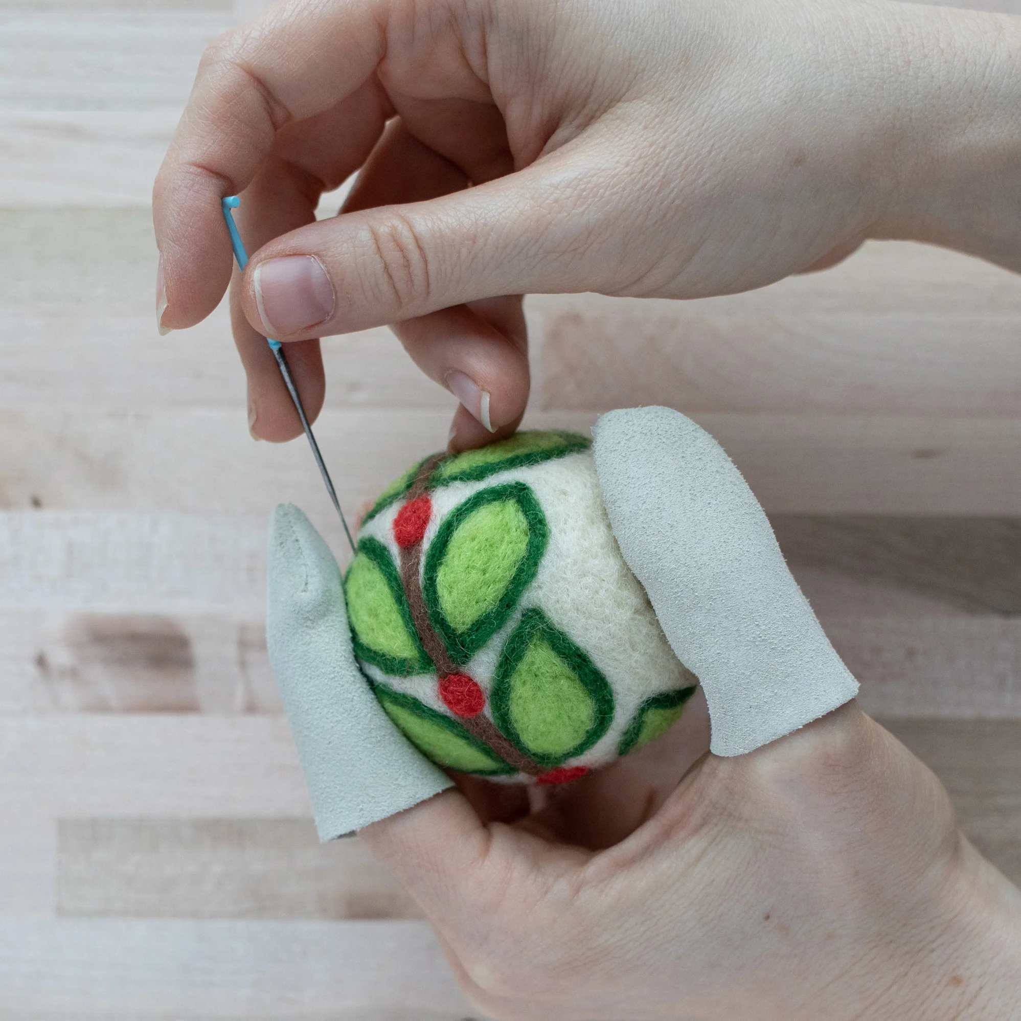 Felting Finger Guard — Felted Sky, photo 1 of 2