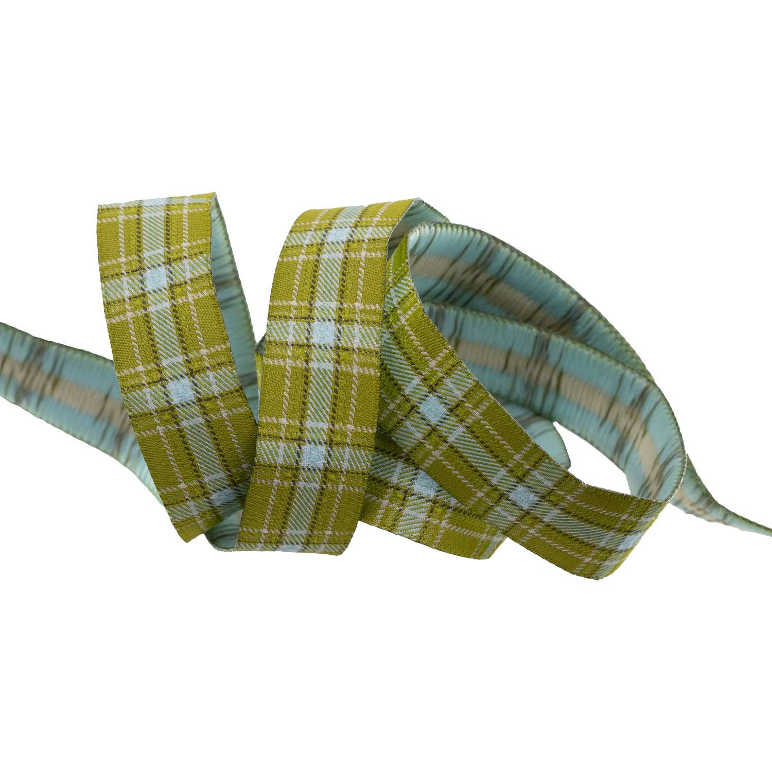 Green Plaid Ribbon — Renaissance Ribbons, photo 1 of 3