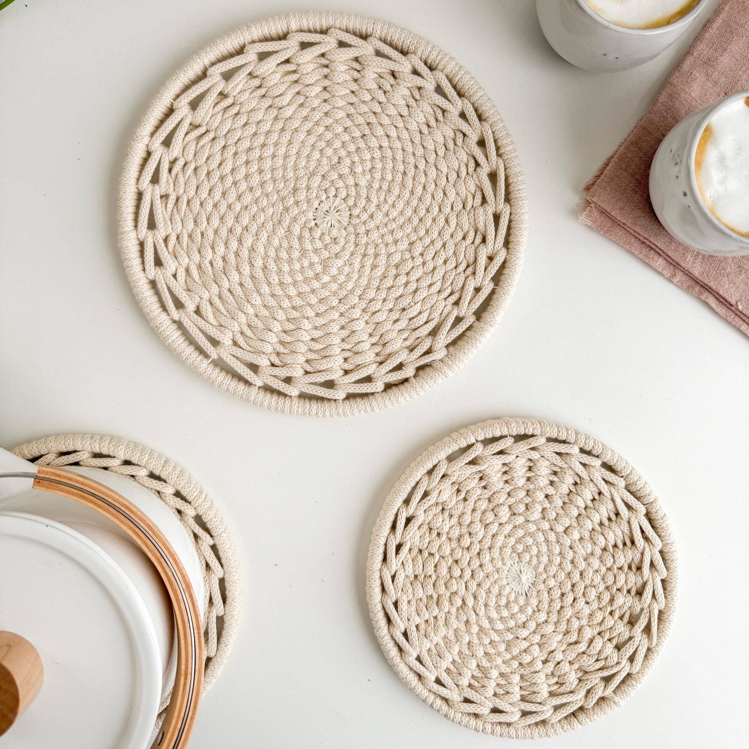 Avery Woven Trivet Kit — Flax and Twine, photo 1 of 5